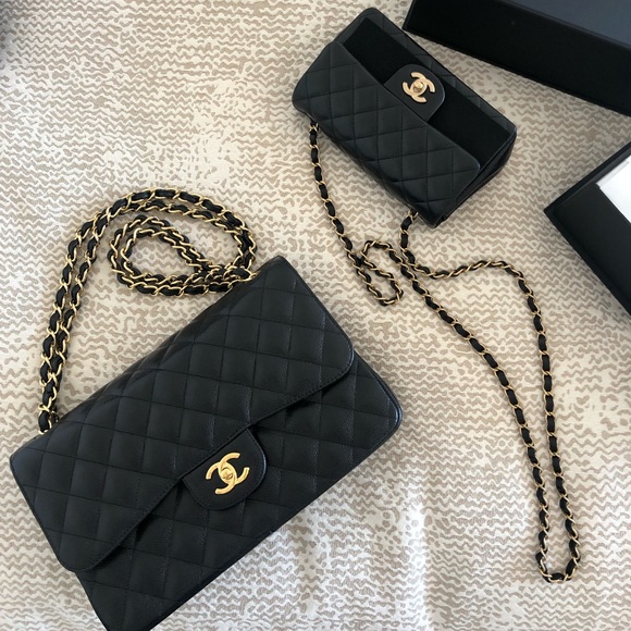 Chanel Classic Mini in Brushed Gold Material NWT - Picture 6 of 8